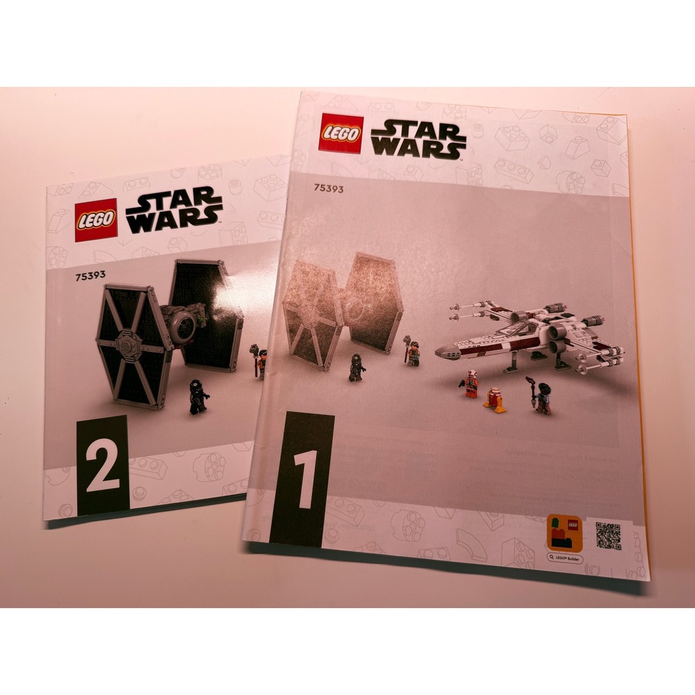 LEGO Star Wars 75393 TIE Fighter & X-Wing Mash-up Instruction Manuals Book 1 & 2